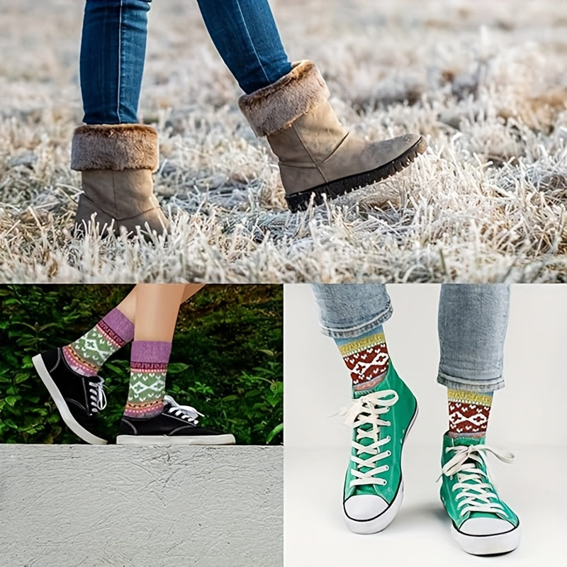 Lola Set of 5 Pairs of Winter Socks for Women - Warm and Comfortable for the Cold Months