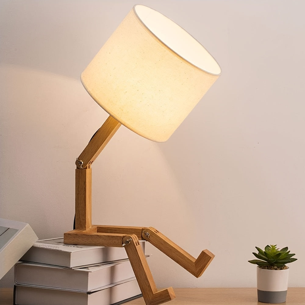Modern Wooden Table Lamp – Flexible Design and Atmospheric Lighting