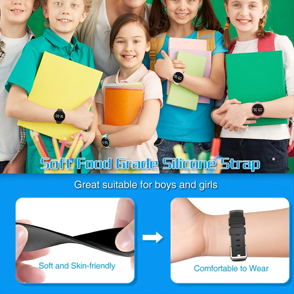 LED Digital Pedometer Watch with Vibrating Alarm – Fitness Tracker for Kids