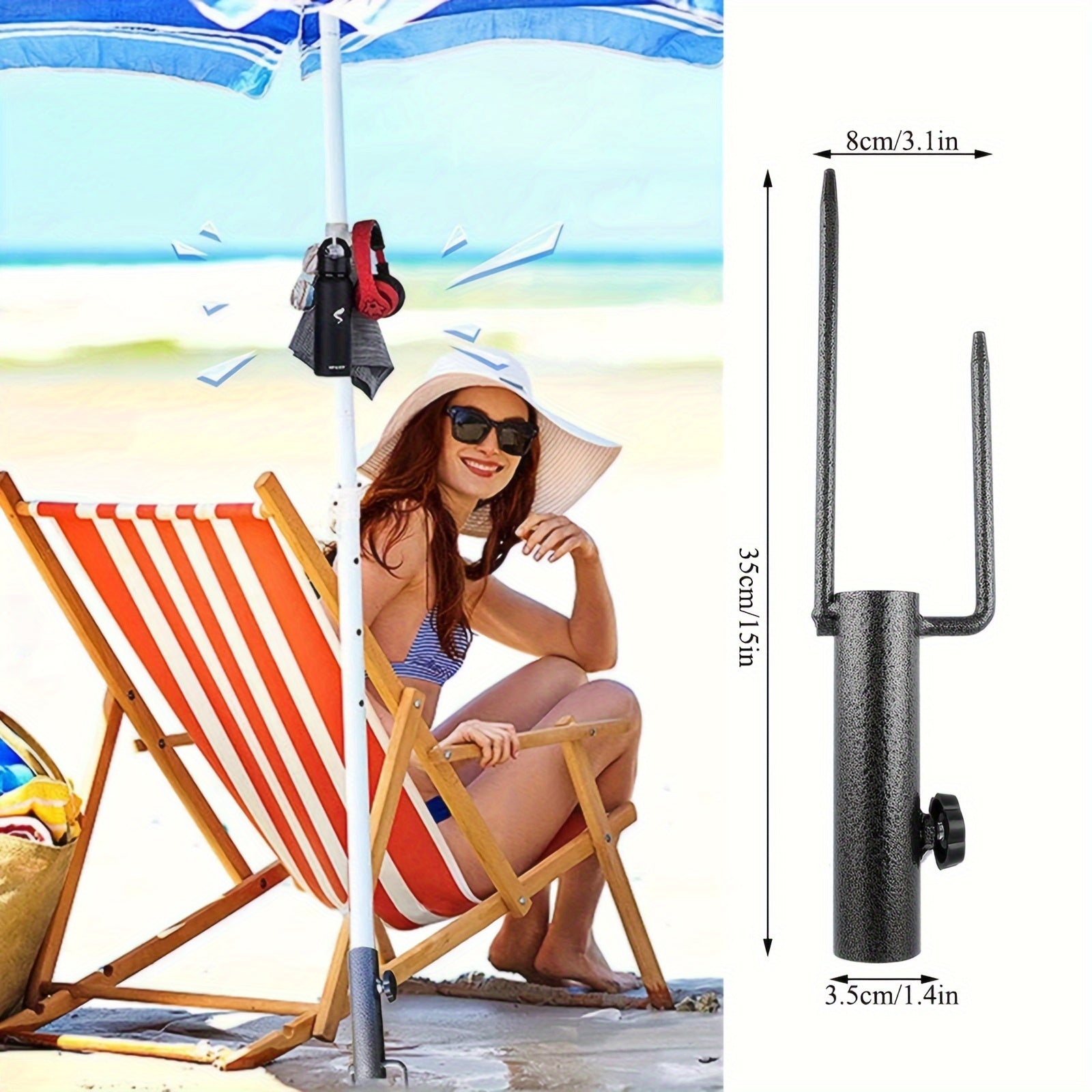 Portable Adjustable Umbrella Base – Heavy-Duty Steel Stability