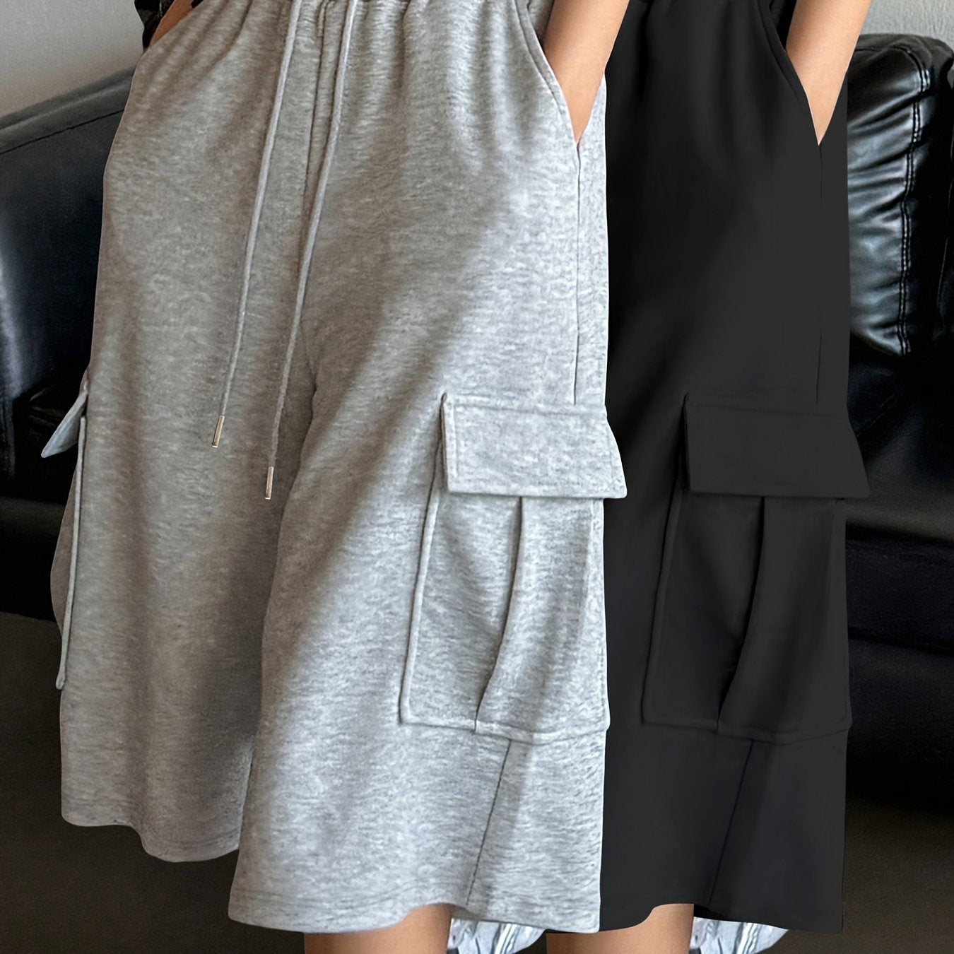 Urban Ease Women's Cargo Shorts Set – Comfort and Style in One