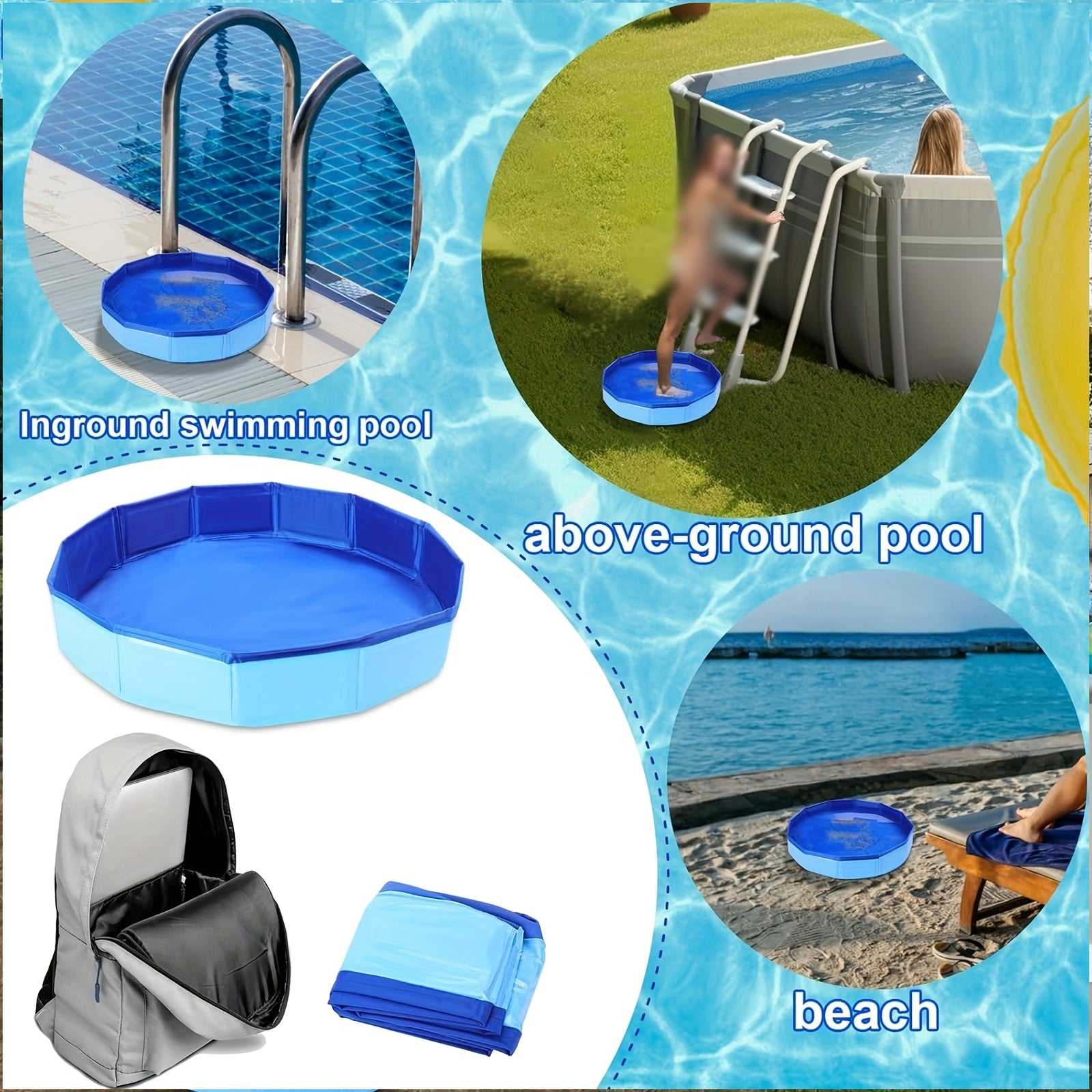 Portable Foldable Foot Bath – Easy Clean Pool Entry Foot Washer