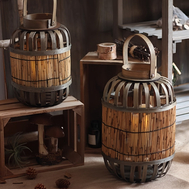 Rustic Wooden Lantern – Authentic Atmosphere Creator for Garden, Terrace, or Interior