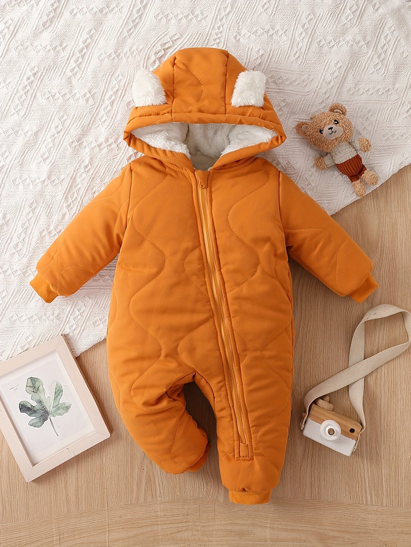 Luca Hooded Romper for Babies - Warm and Cute for Outdoor Adventures