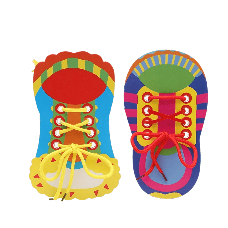 Educational Colorful Lacing Toy – Learning to Tie Shoelaces in a Playful Way