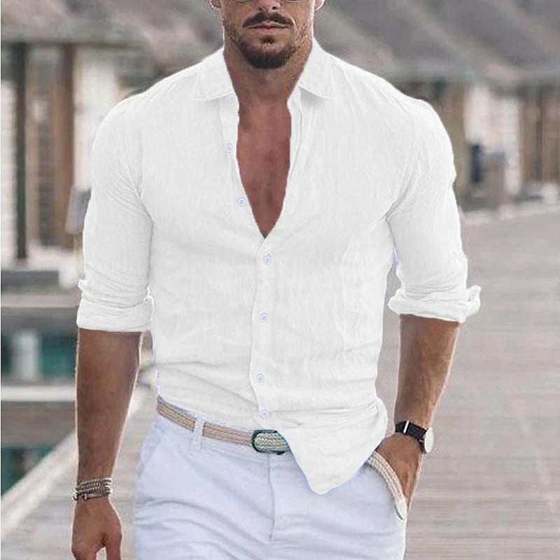 Breeze Luxe Linen Shirt – Stylish Comfort for Men