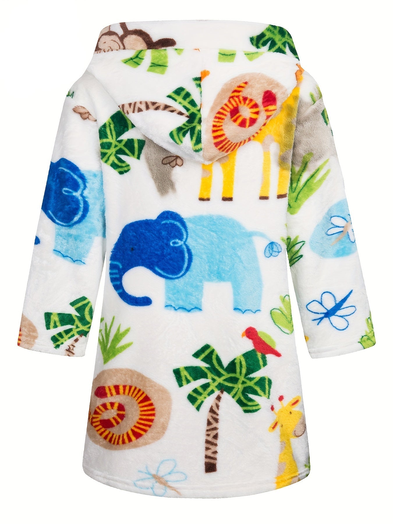Flannel Children's Bathrobe with Animal Print – Super Soft and Comfortable for Boys and Girls