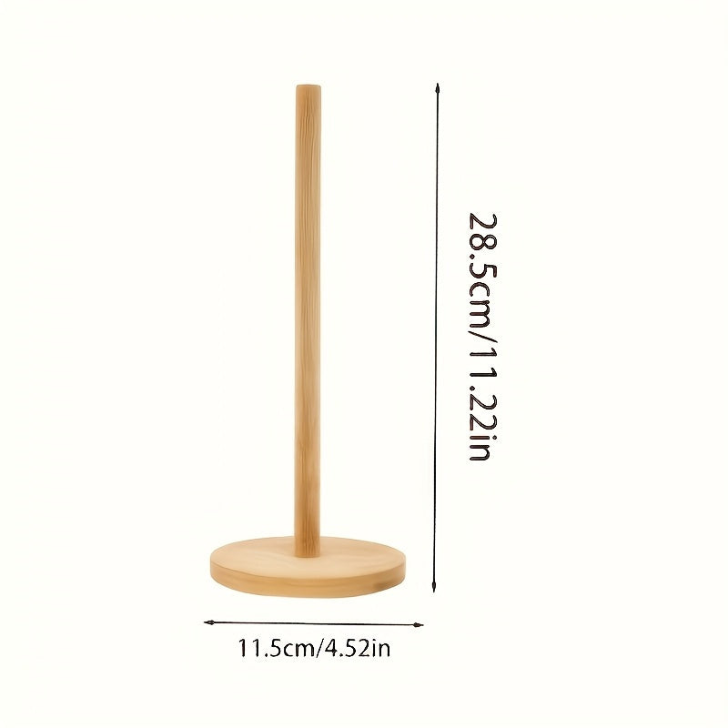 Bamboo Paper Towel Holder with Natural Finish – Stylish and Practical for the Countertop