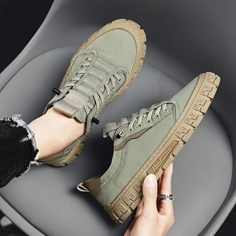 Solid Men's Casual Skate Shoes – Comfortable and Safe for Outdoor