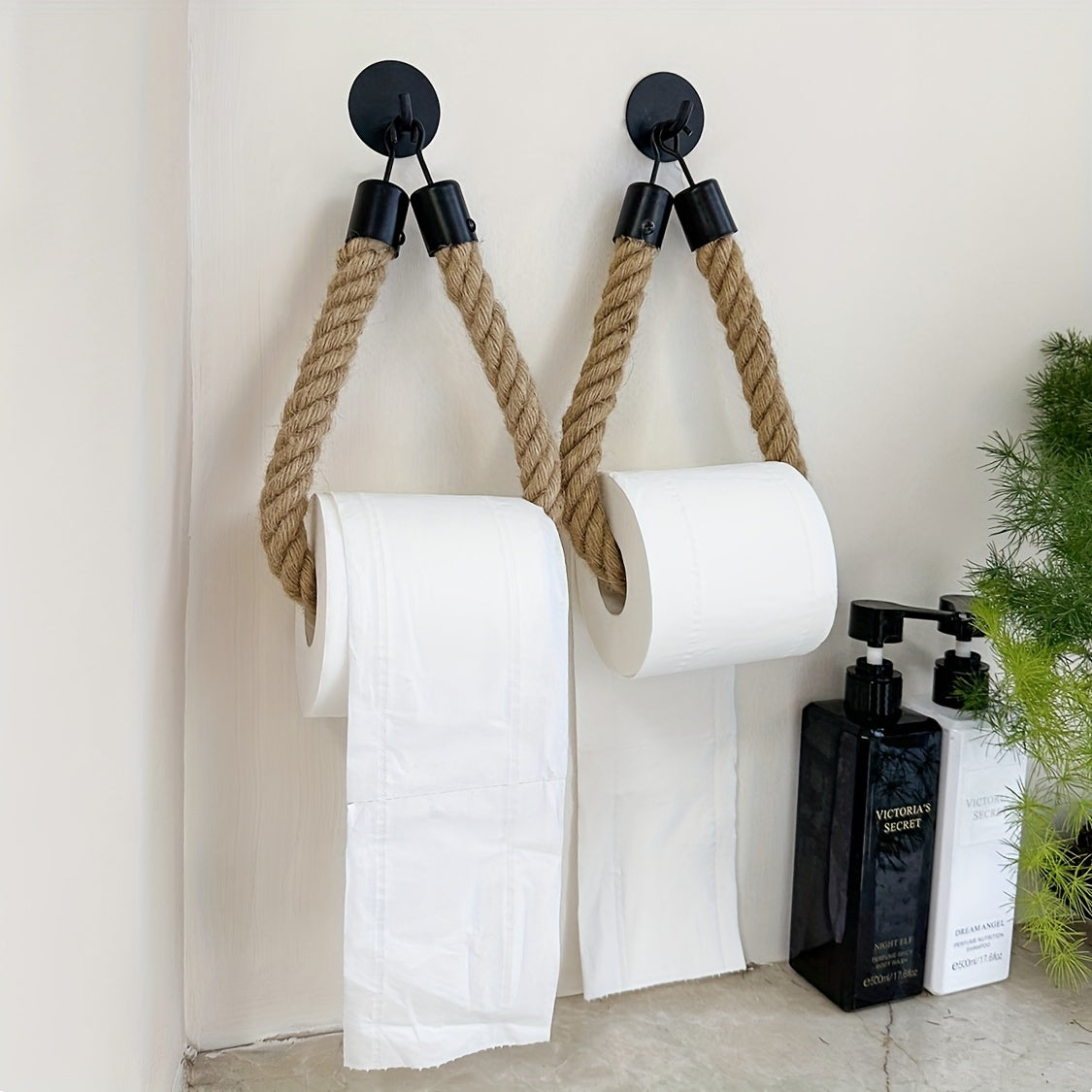 Hemp Rope Toilet Paper Holder - For Stylish Bathrooms