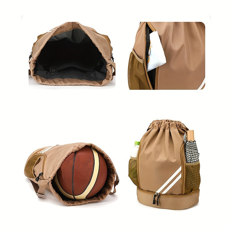 Sporty Drawstring Backpack - Spacious and versatile for any activity