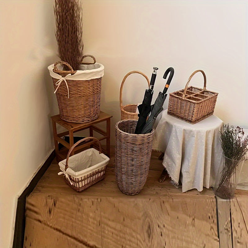 Vintage Handwoven Willow Basket - Stylish and Functional for Any Home