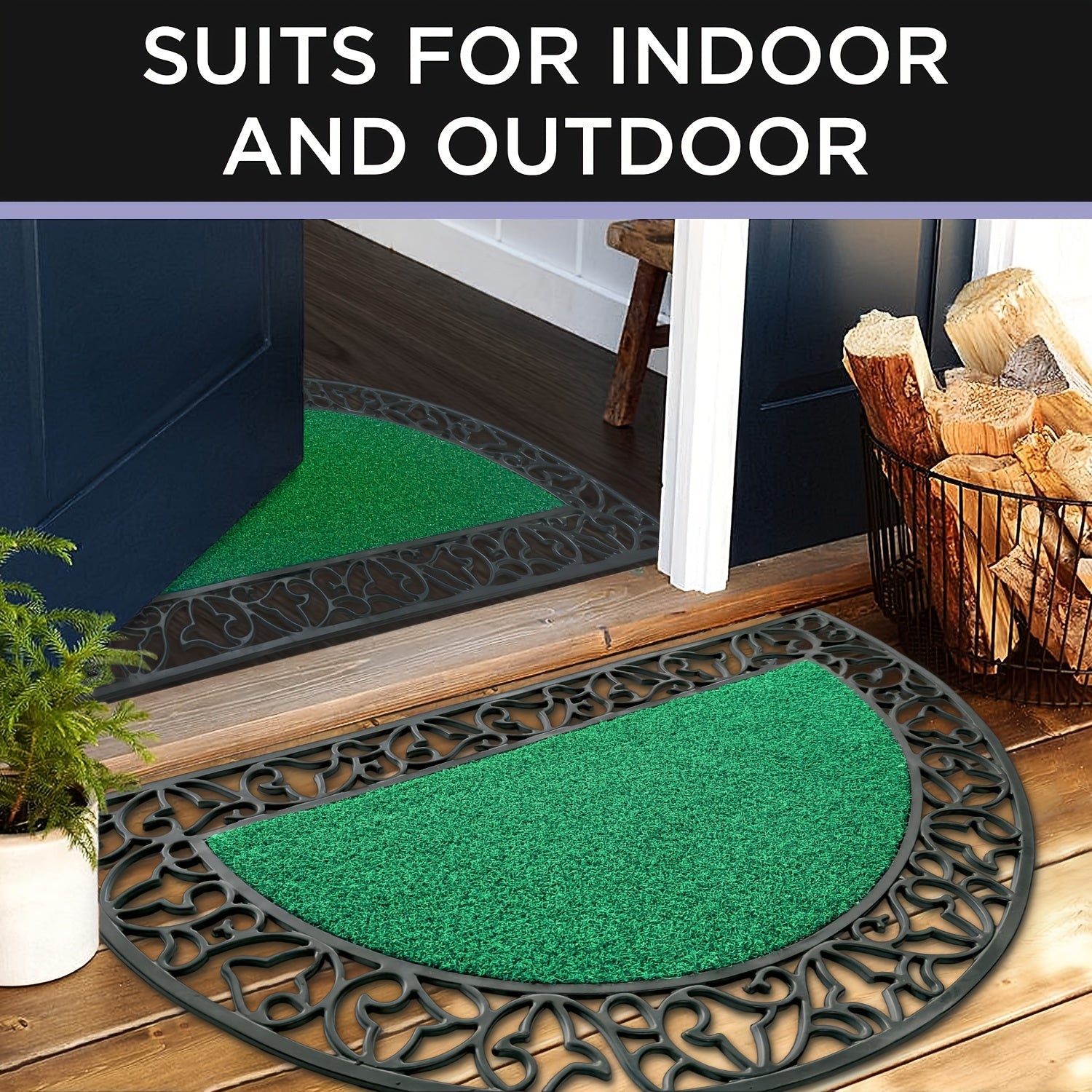 Heavy-Duty PVC Door Mat – Non-Slip and Absorbent for Large Doors