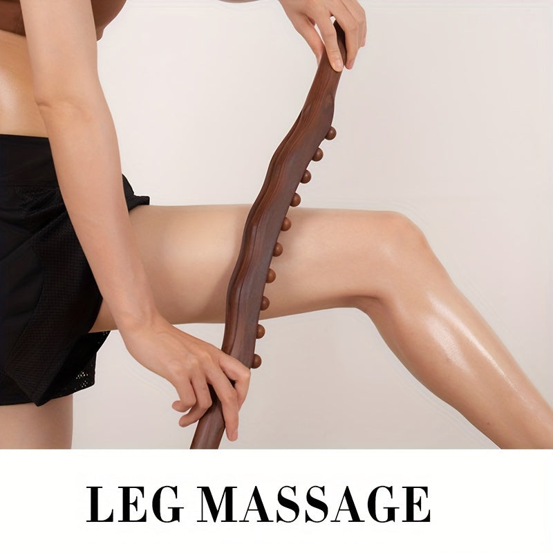 Wooden Massage Stick with 31 Beads – Deep Muscle Relaxation