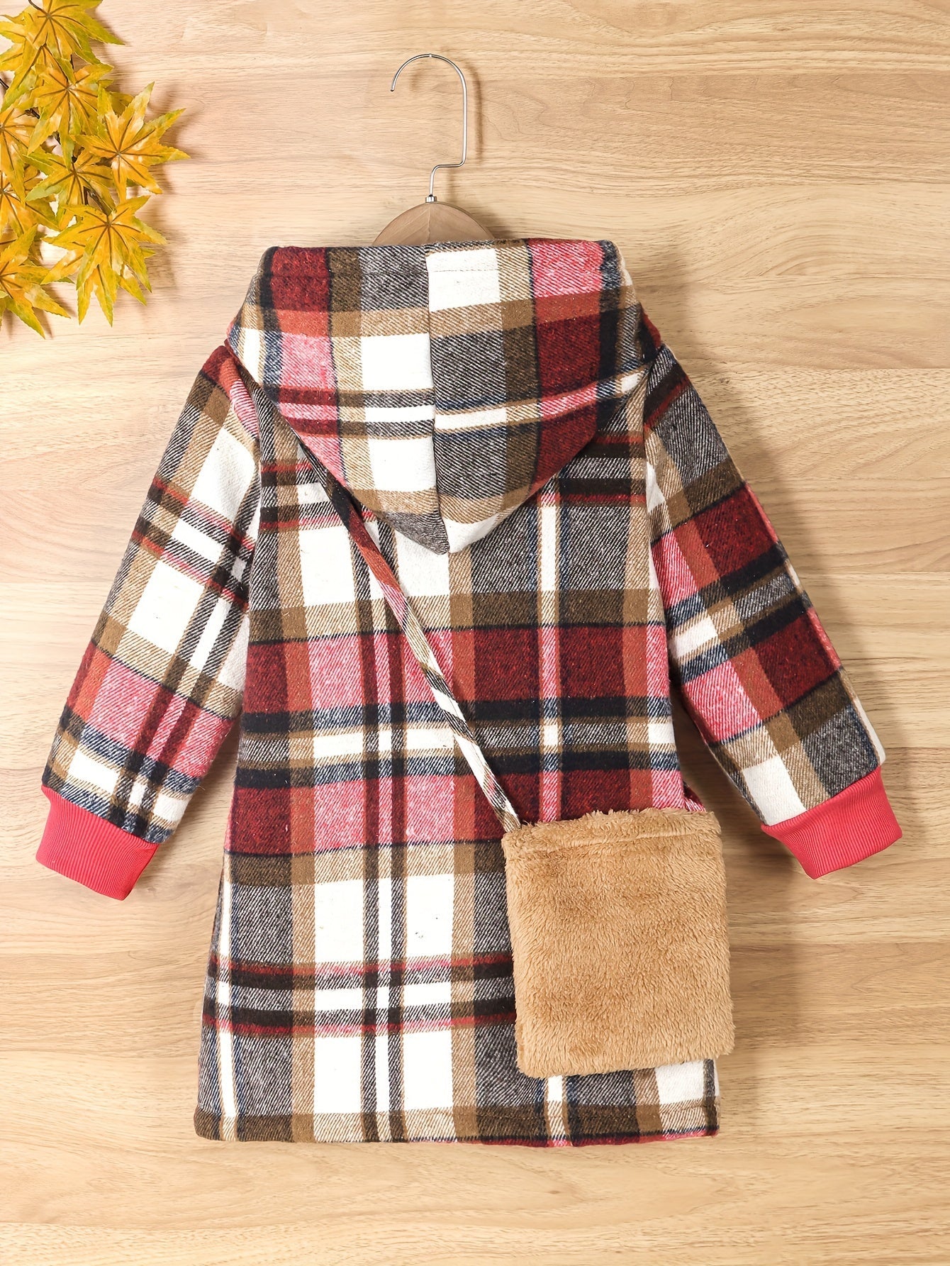 Fleur Fleece Checked Jacket for Kids - Warm and Stylish for Winter