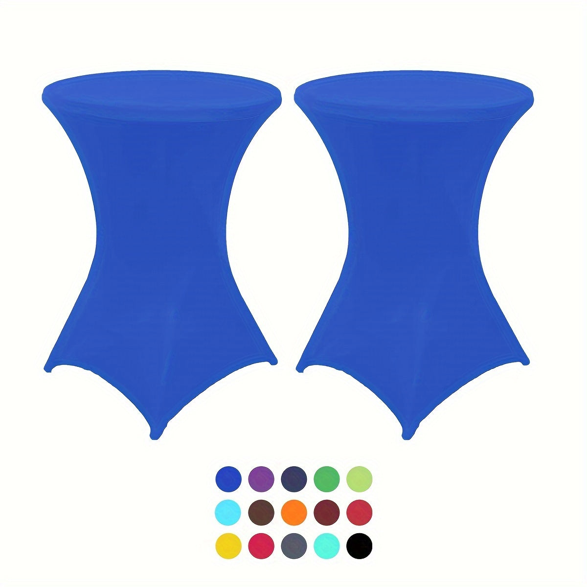 Stretchy Cocktail Table Covers - Solid Color, Ideal for Parties and Events