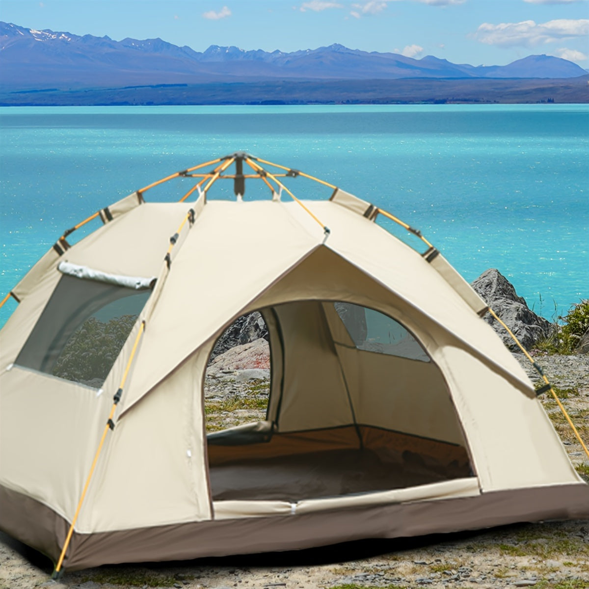 QuickCamp Tent - Quick-setup tent with UV protection for 4 people