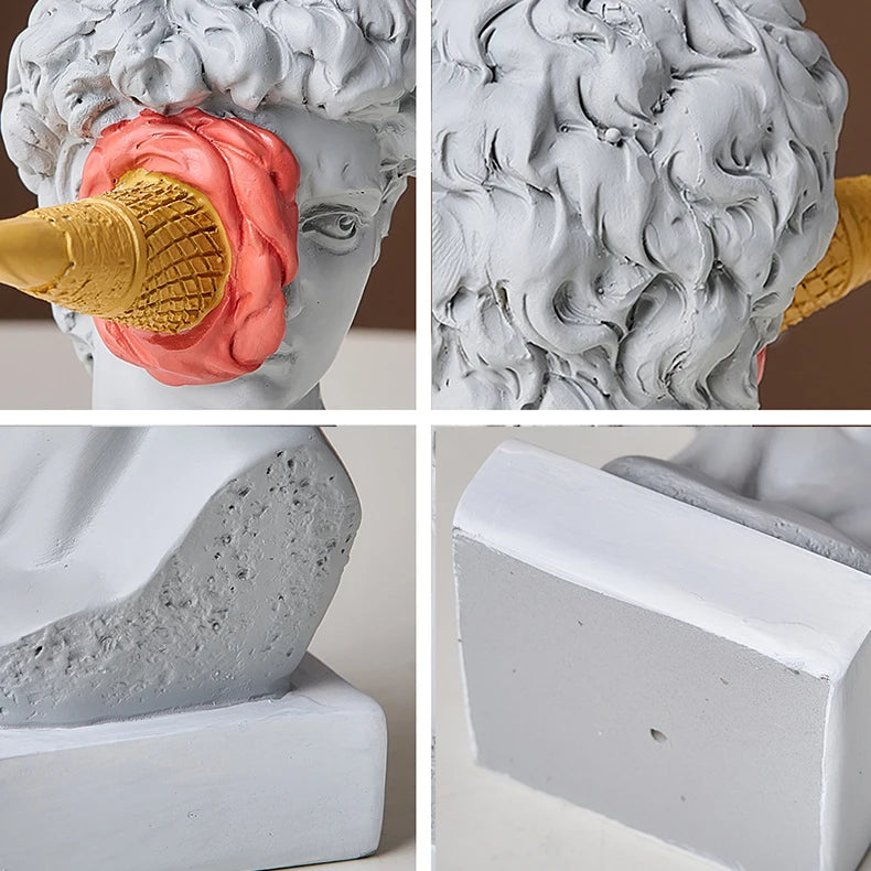 Statue with Ice Cream - Playful Decoration for Home