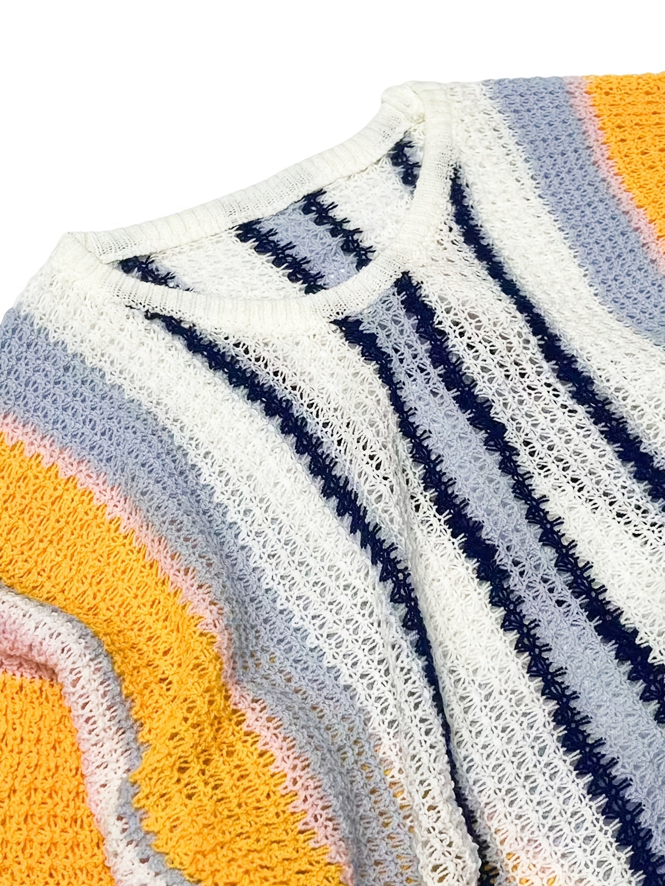 Casual Striped Knitted Sweater – Comfortable and Airy