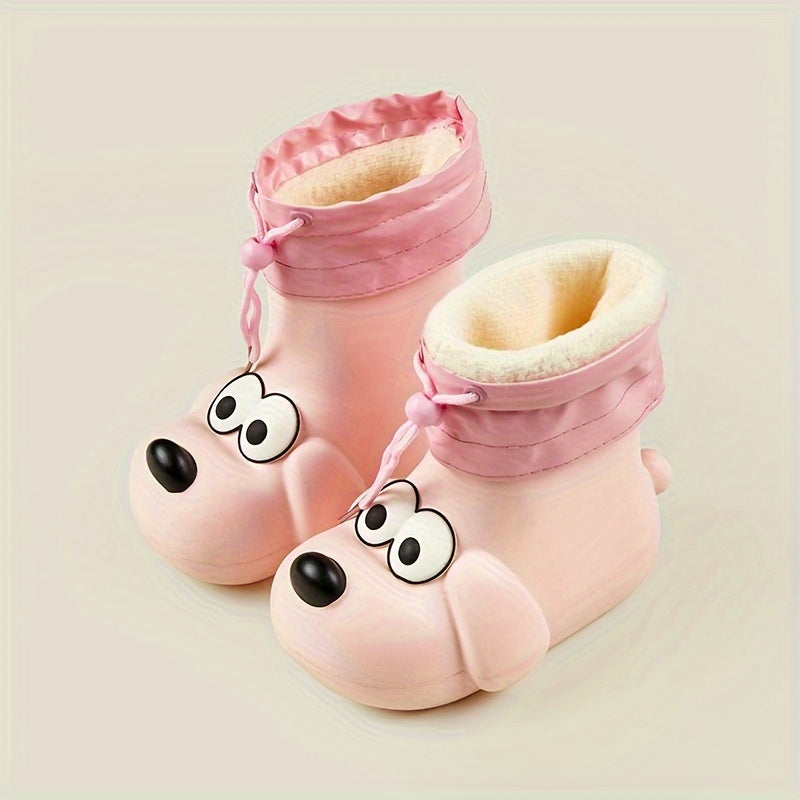 Plush Puppy Rain Boots for Kids - Warm and Playful for Rainy Days
