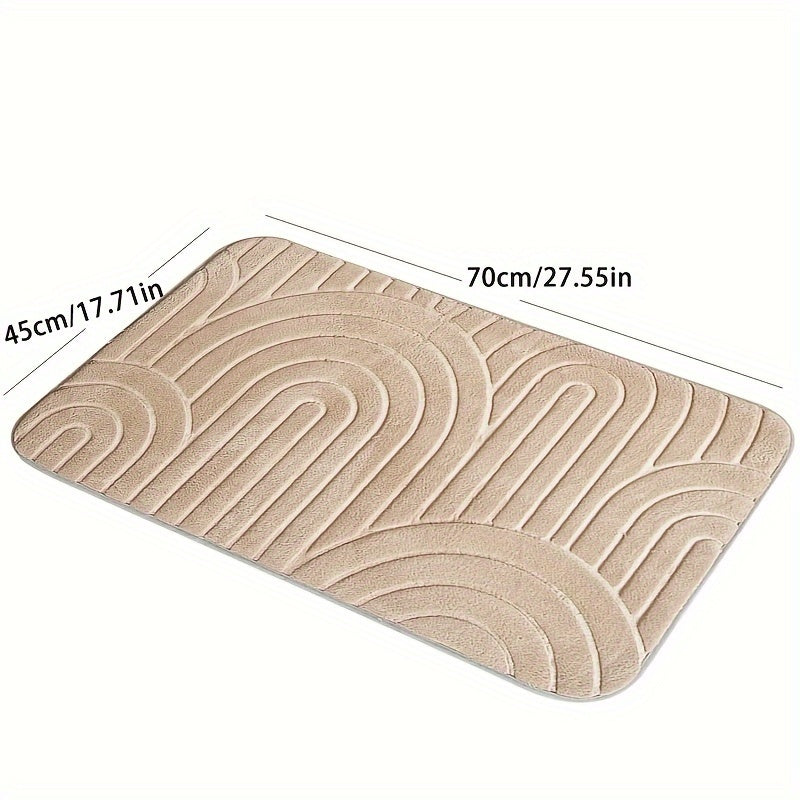 Geometric Non-Slip Bathroom Mat – Comfortable and Stylish for Your Bathroom