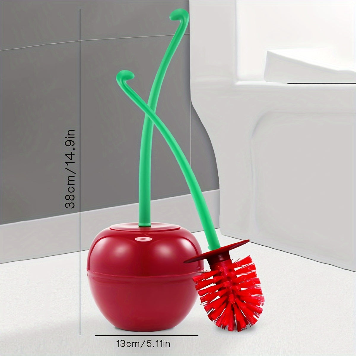 Cherry-Shaped Toilet Brush - For Stylish Bathroom Cleaning