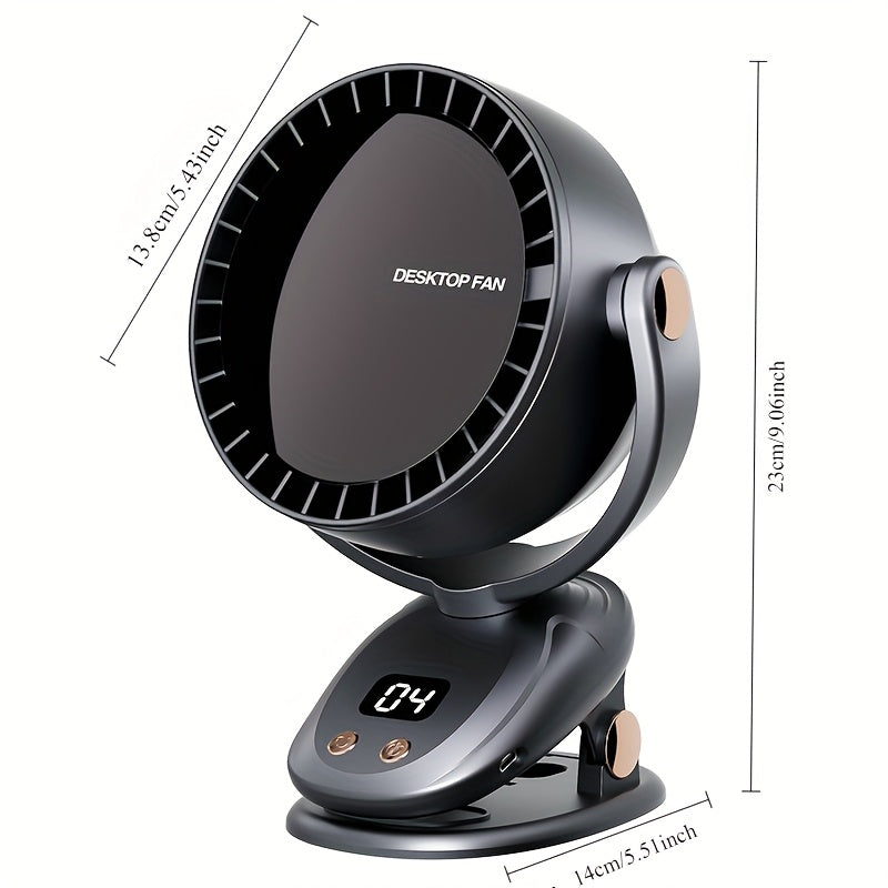 Portable Bladeless Fan with Digital Display – Quiet and Rechargeable Cooling for Indoor and Outdoor Use
