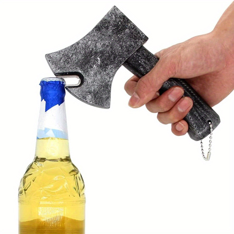 Battle Axe Bottle Opener – Rugged Design with Textured Grip Handle