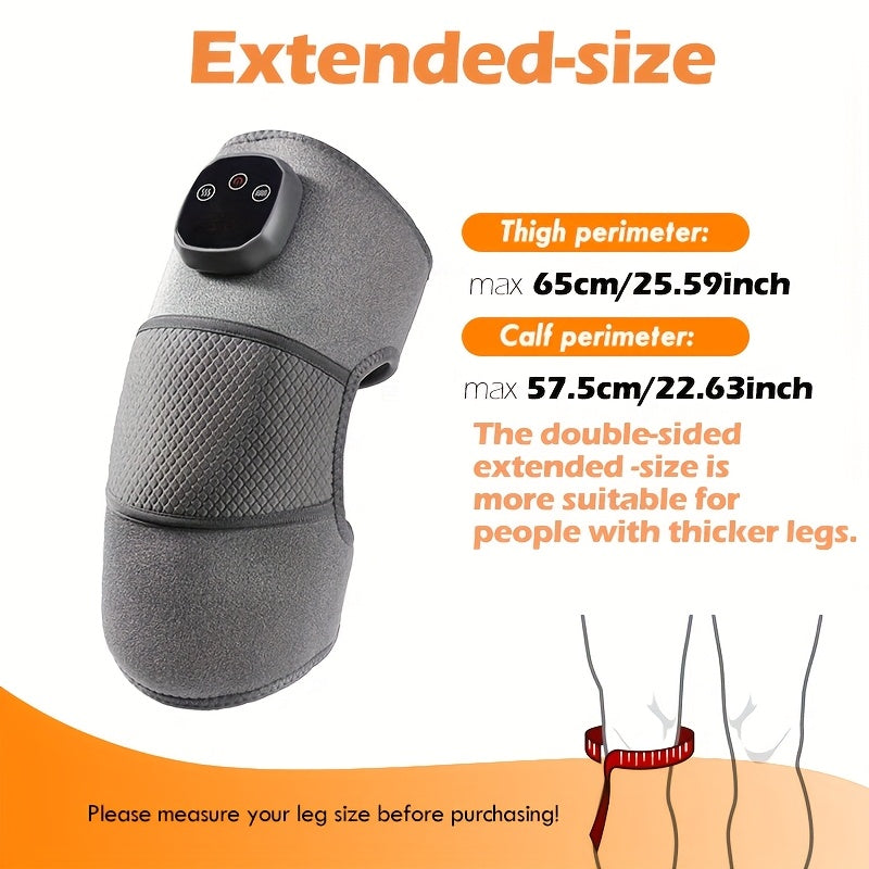 Wireless Knee and Leg Massager with Heat Function – Adjustable Compression for Optimal Pain Relief