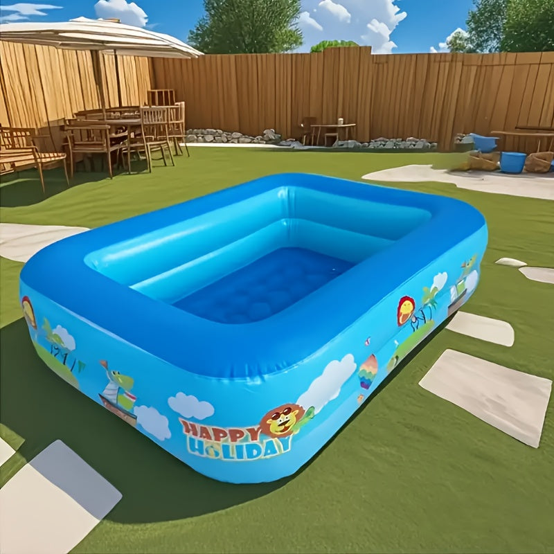Ocean Splash Inflatable Kids’ Pool – Thick PVC for Backyard Fun