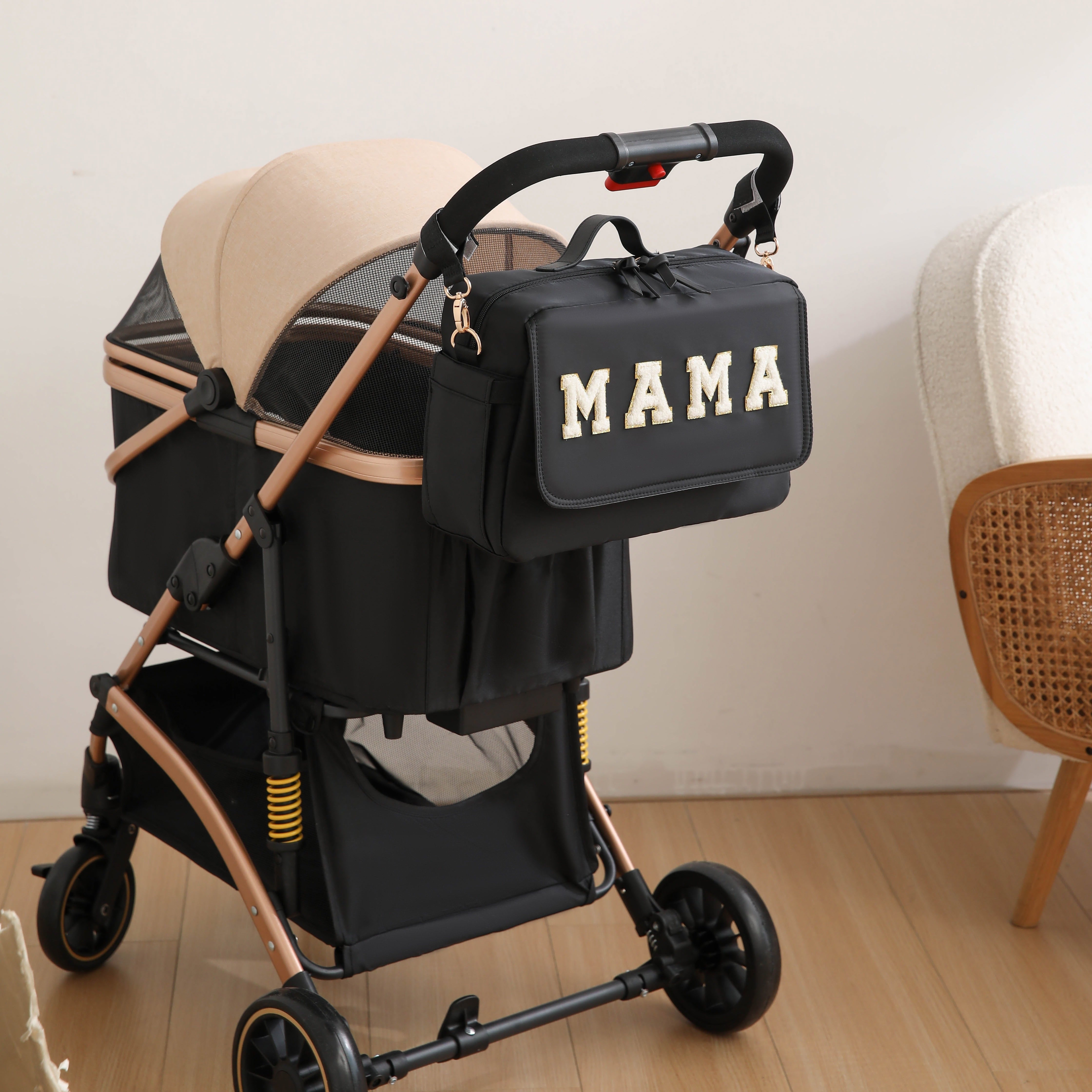 Universal Baby Stroller Organizer Bag – With Insulated Cup Holder and Removable Phone Case