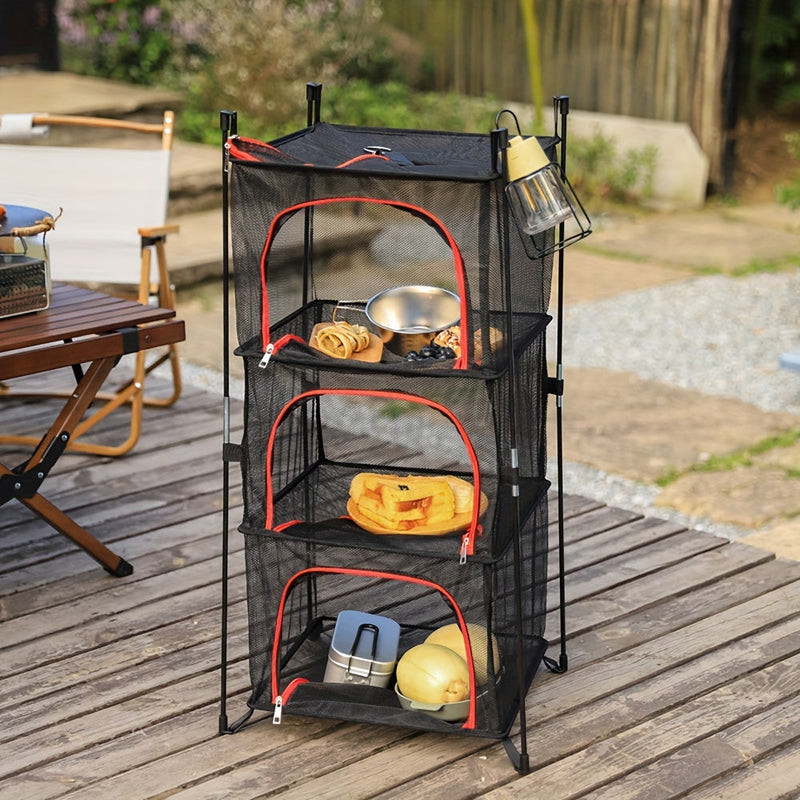 3-Tier Camping Storage Rack – Durable, Compact, and Handy for Camping and Outdoor Activities