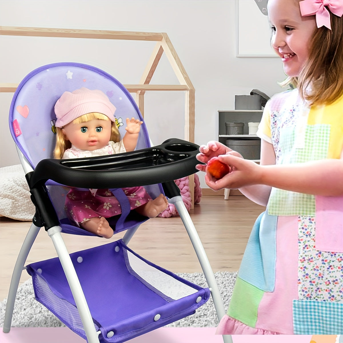 Doll High Chair Toy - Perfect for Playful Meals