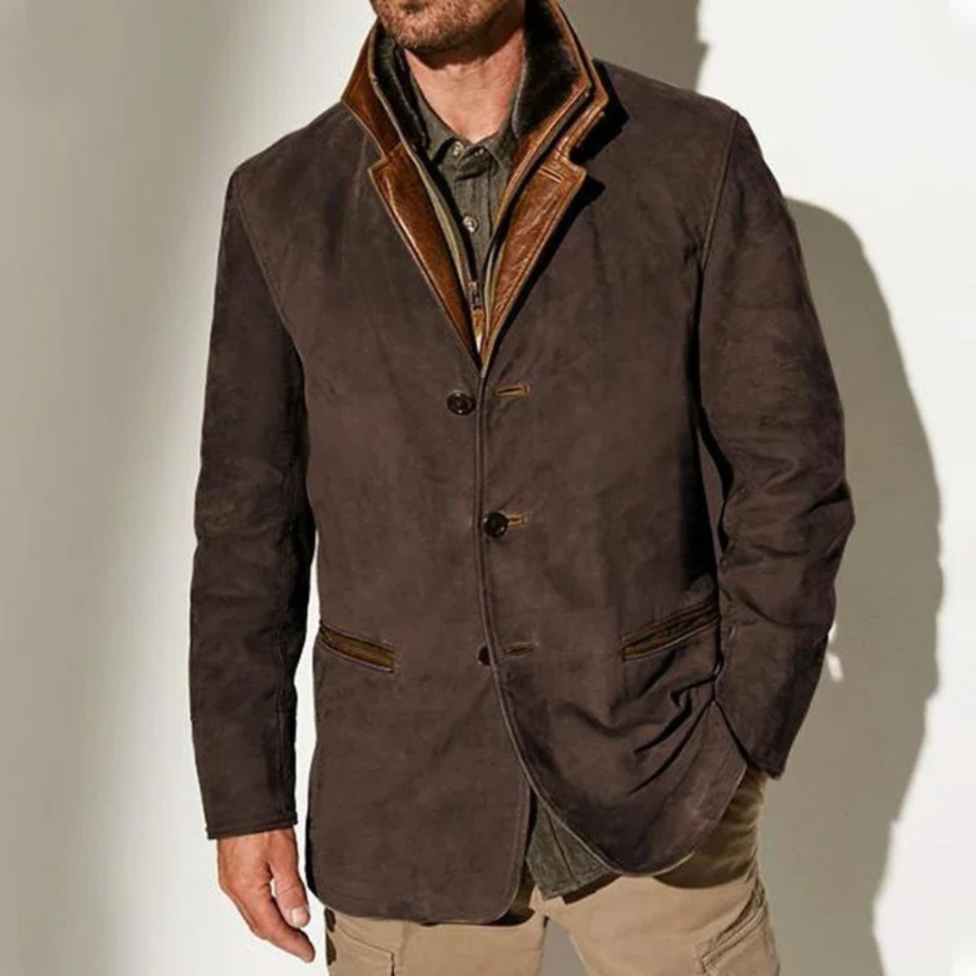 Luxury Suede Men's Jacket - Stylish and Refined Jacket for Any Occasion
