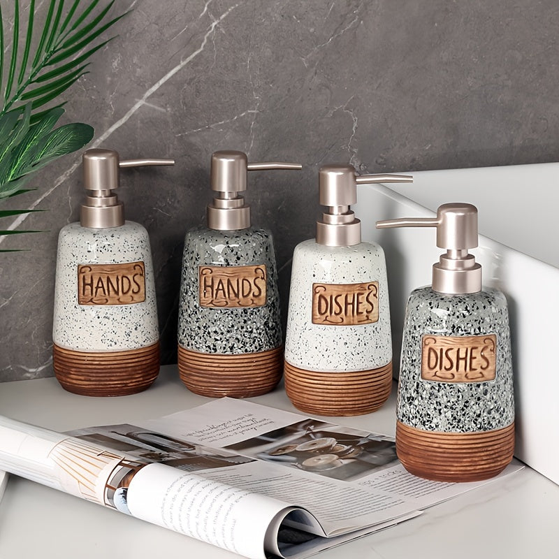 Vintage Ceramic Soap Dispenser – 420ml for Kitchen or Bathroom