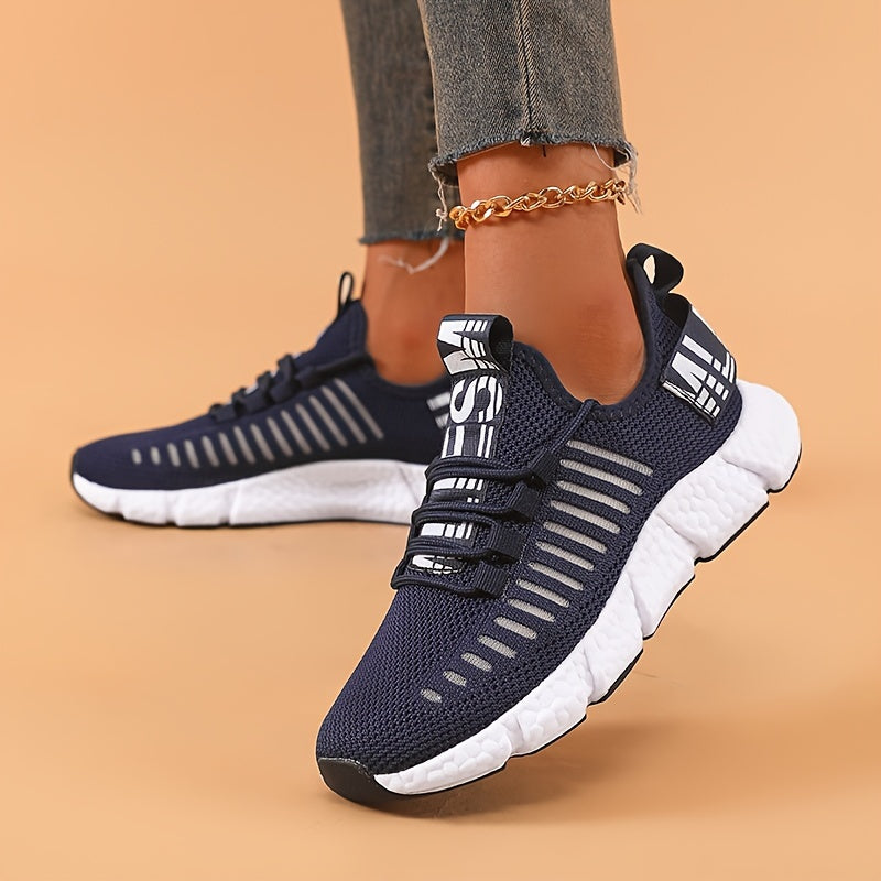 Breathable Knit Platform Sneakers for Women – Comfortable and Trendy