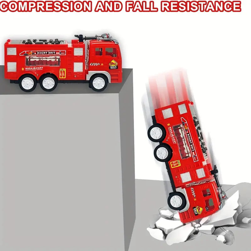 Flash Light-Up Fire Truck - Adventurous Toy for Children