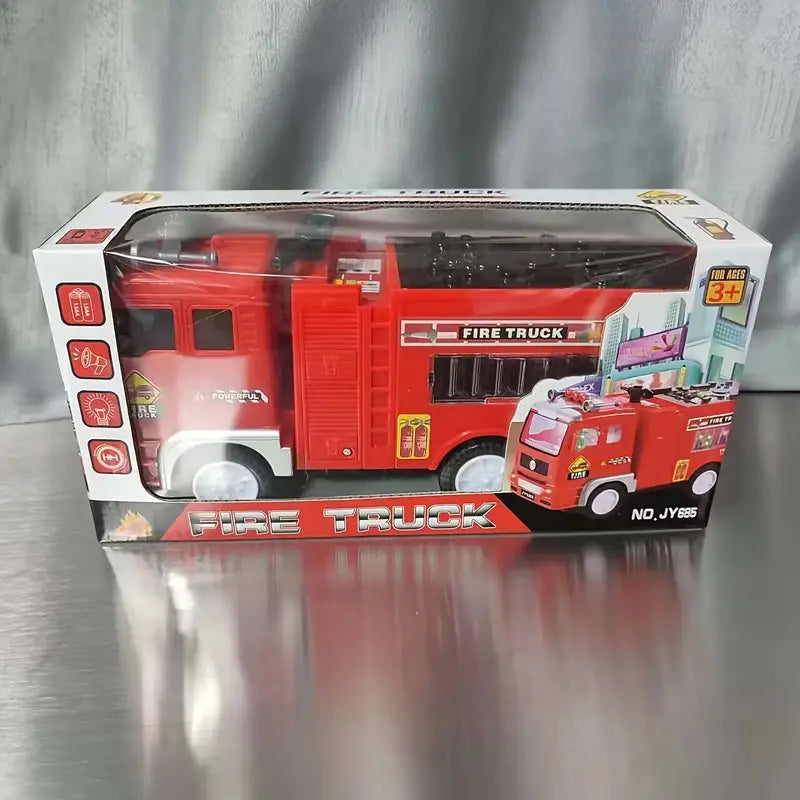 Flash Light-Up Fire Truck - Adventurous Toy for Children