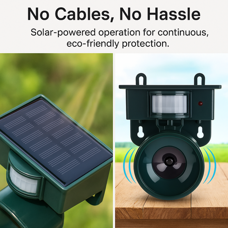 GardenGuard Bird Repeller – Smart Motion Sensor for a Peaceful Garden