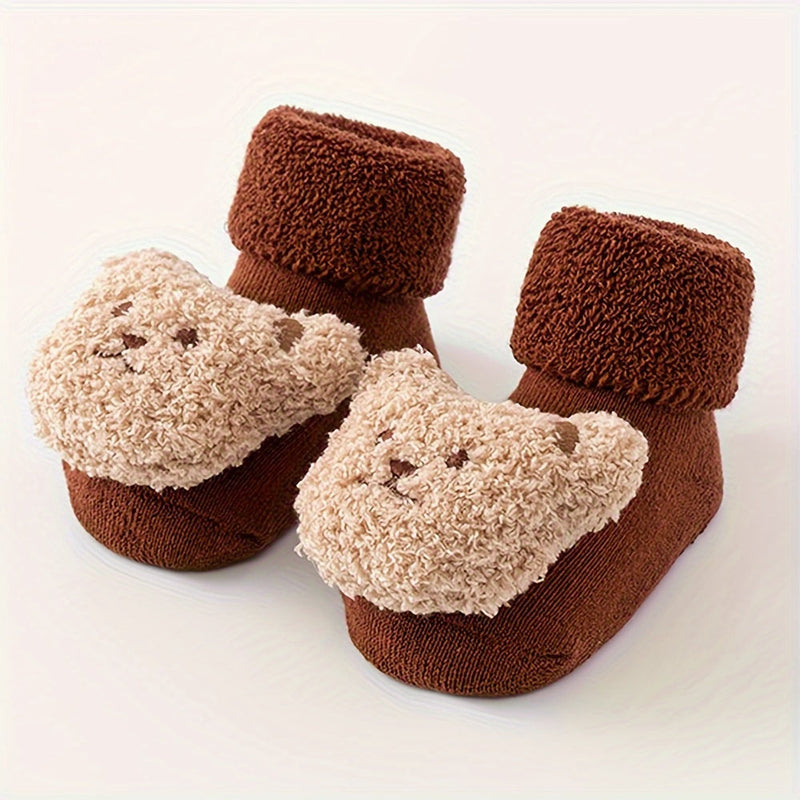 Tessa Cute Bear Slippers for Kids - For Warmth and Fun