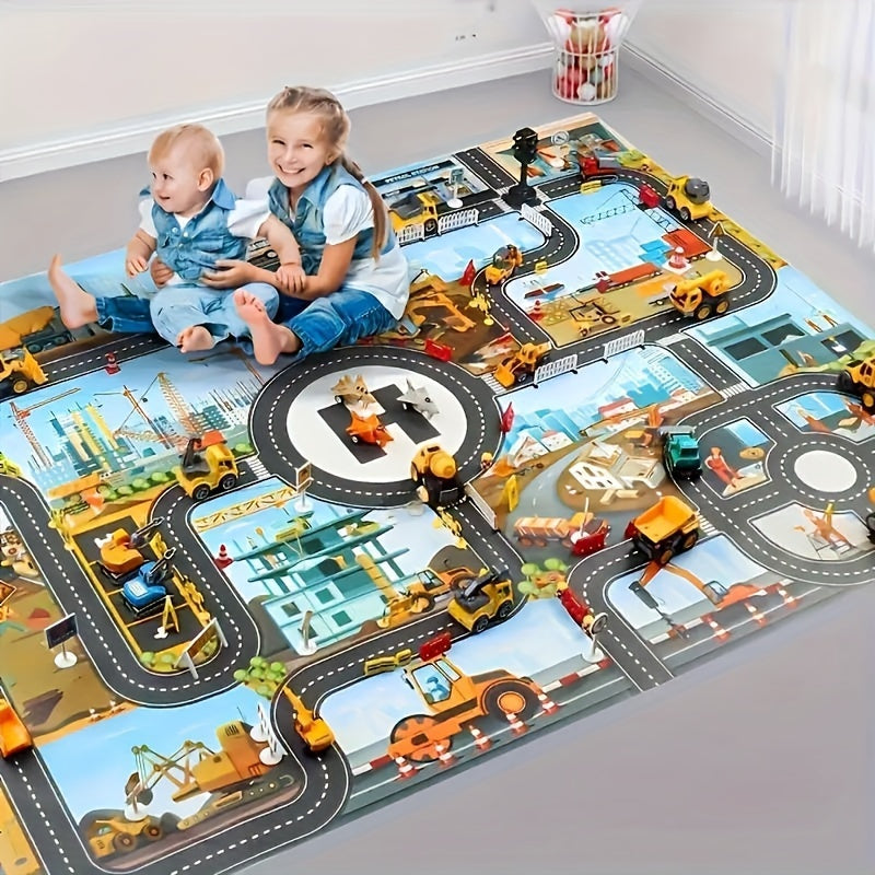 Construction Adventure Playmat – Explore the World of Traffic and Construction