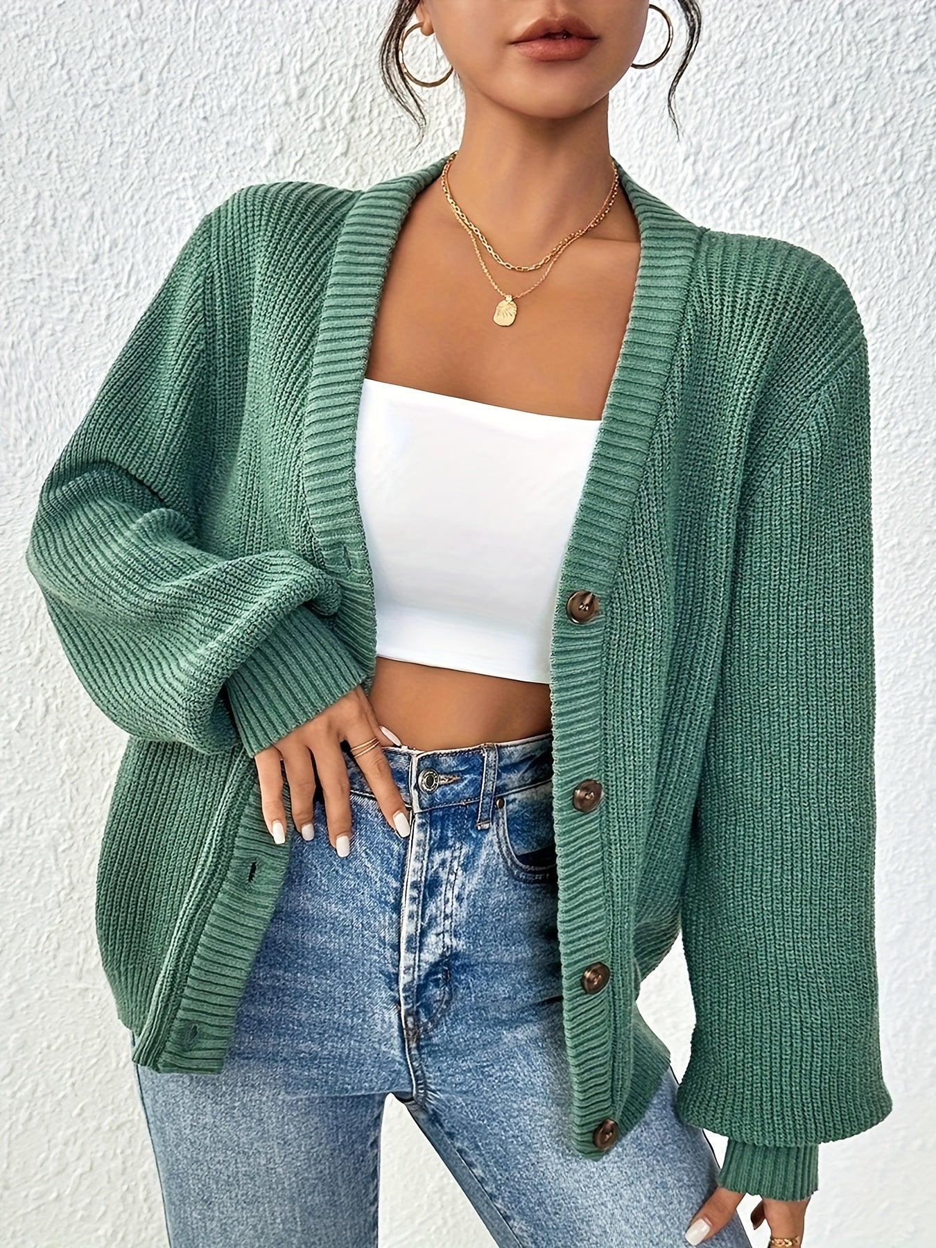Autonomous Solid Knit Cardigan – Stylish and Warm for Spring and Autumn