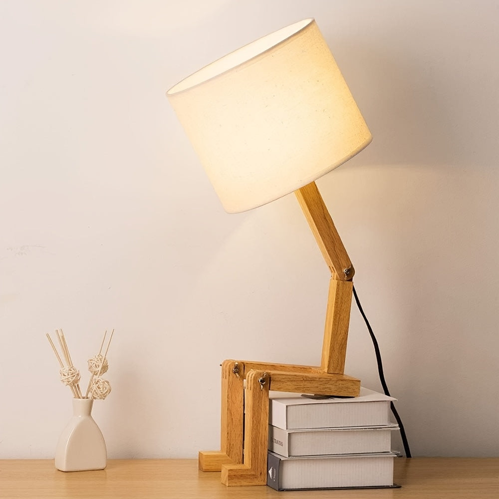 Modern Wooden Table Lamp – Flexible Design and Atmospheric Lighting