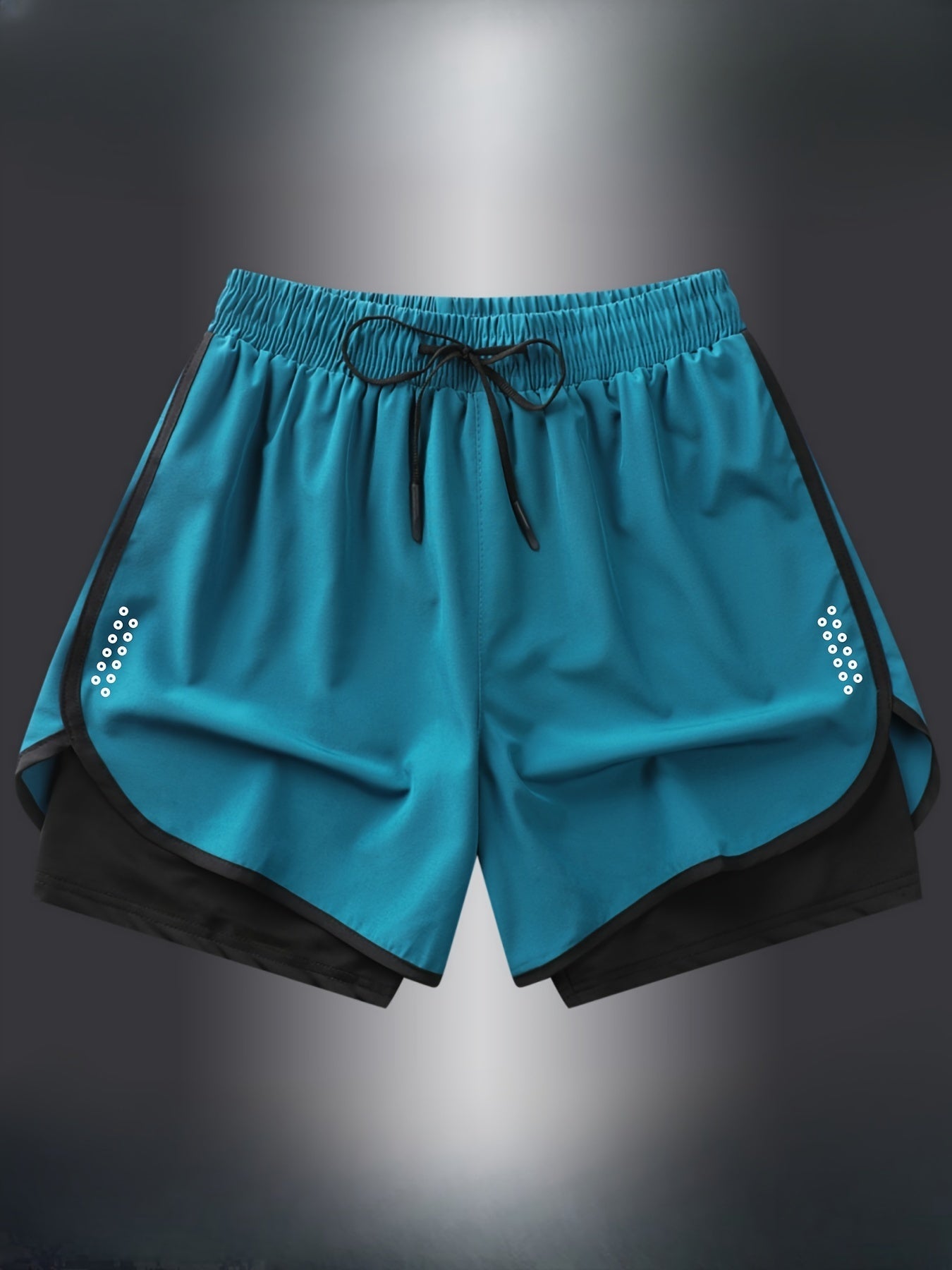 Geometric Sports Shorts for Women – Stylish and Breathable for Fitness and Running