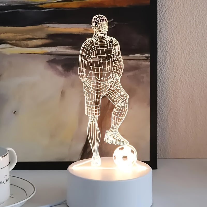 Soccer Player 3D Lamp – For a Sporting Atmosphere