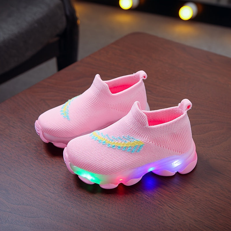 Glow-in-the-Dark Sneakers for Girls – Breathable and Comfortable for All Seasons