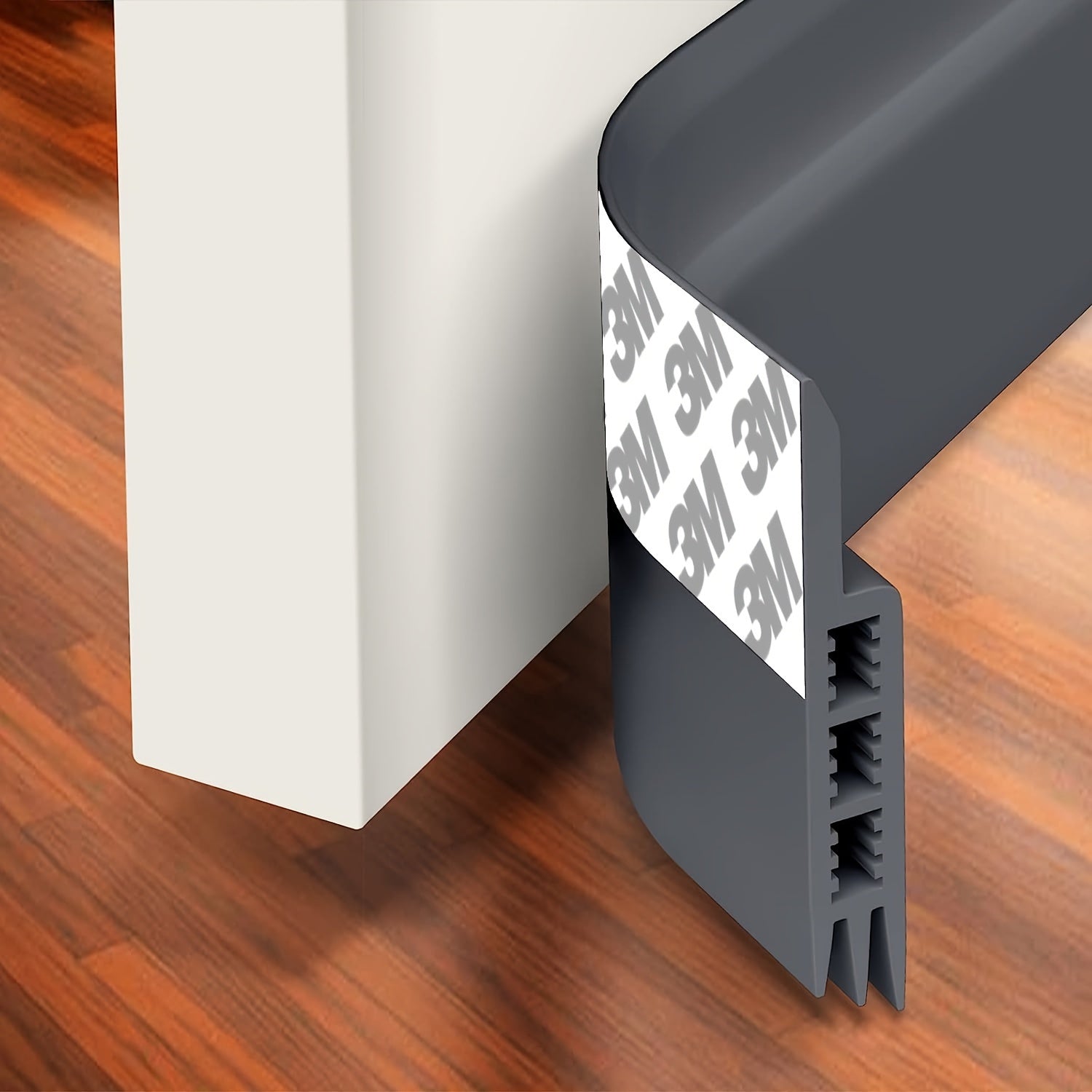 Draft Stopper for Door - Silicone Door Sweep with Strong Adhesive and Sound Insulation