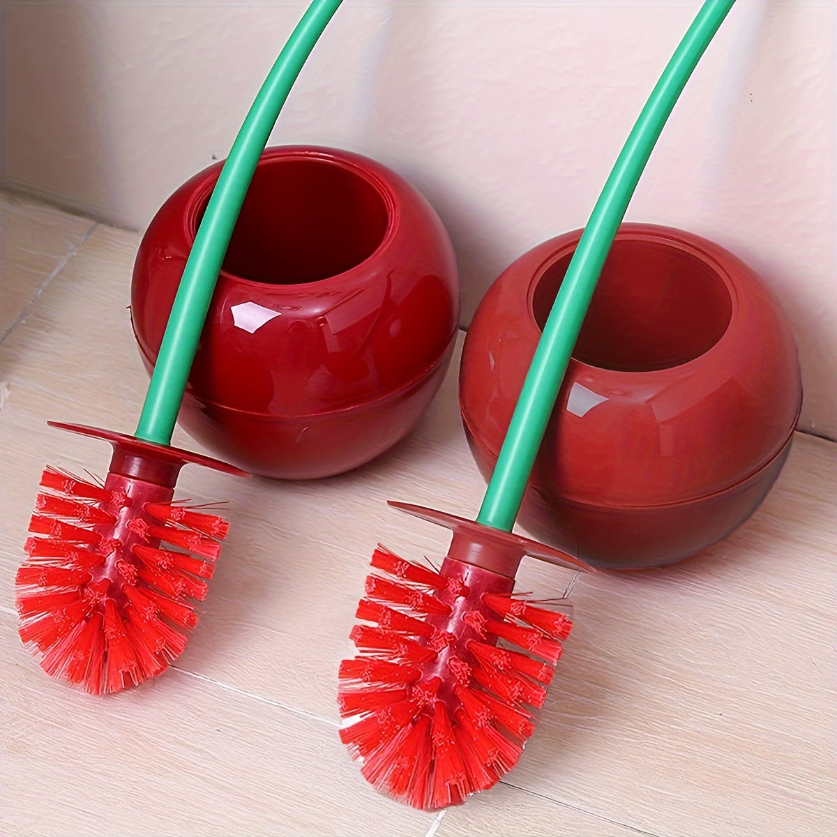 Cherry-Shaped Toilet Brush - For Stylish Bathroom Cleaning