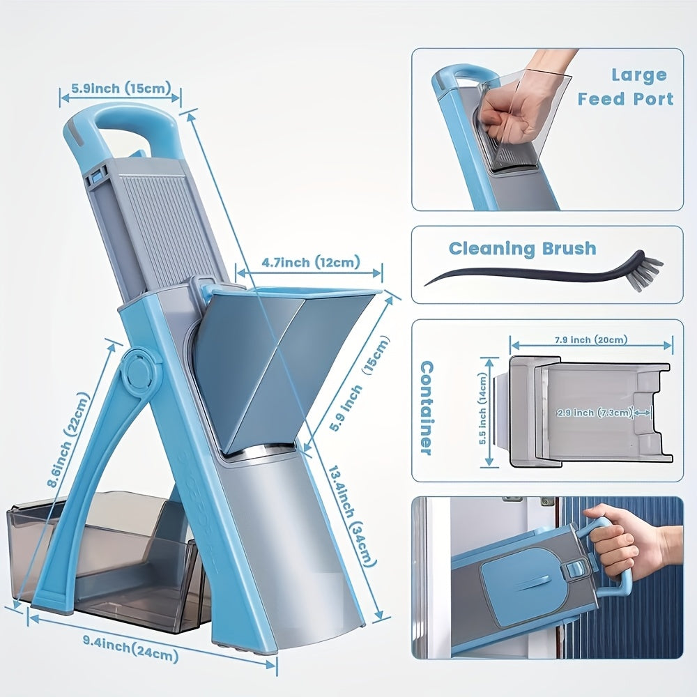 Multifunctional Vegetable Slicer – Safe, Adjustable, and with Large Capacity