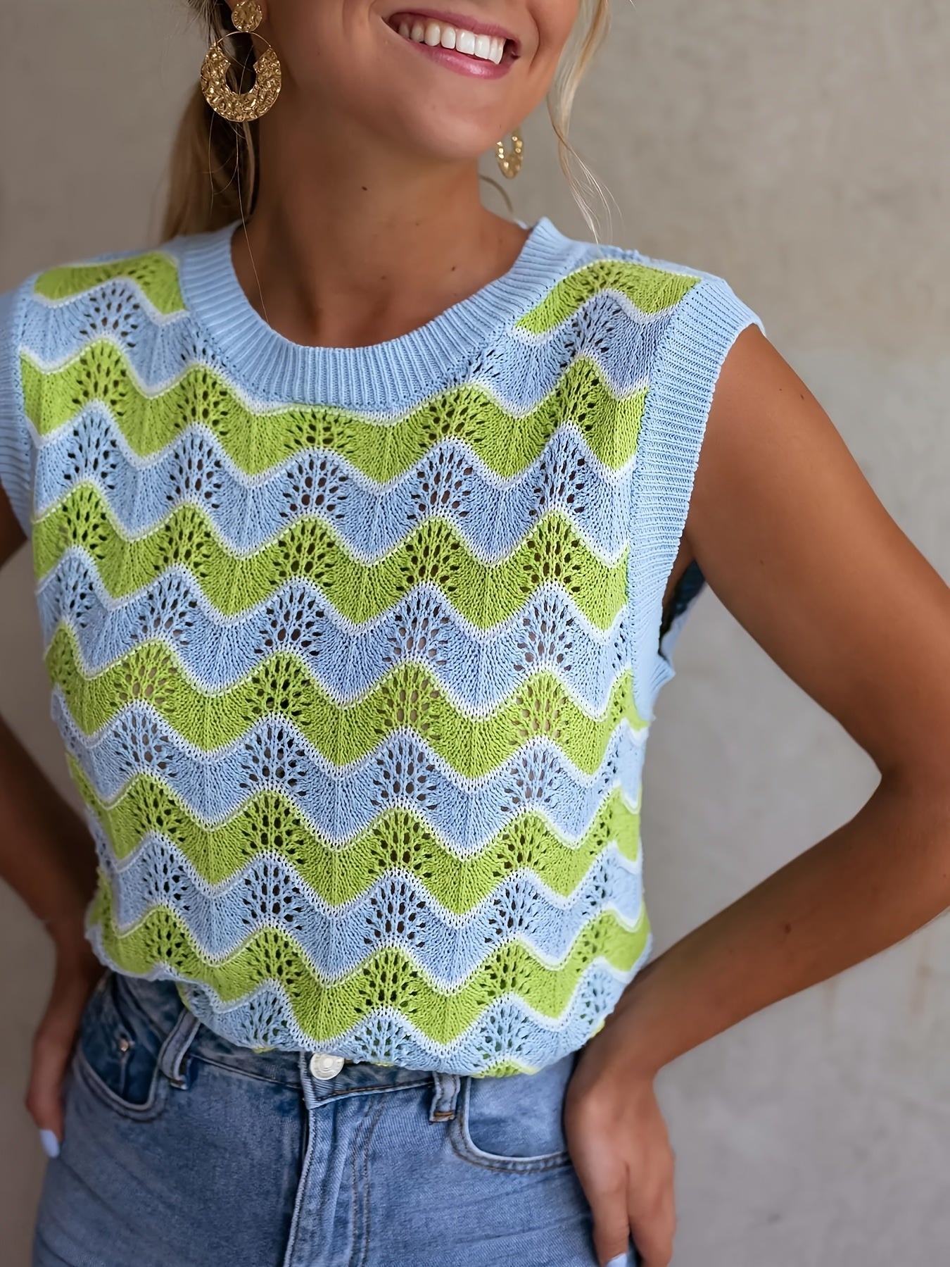 Trendy Knitted Summer Top - Airy and Comfortable for Every Occasion